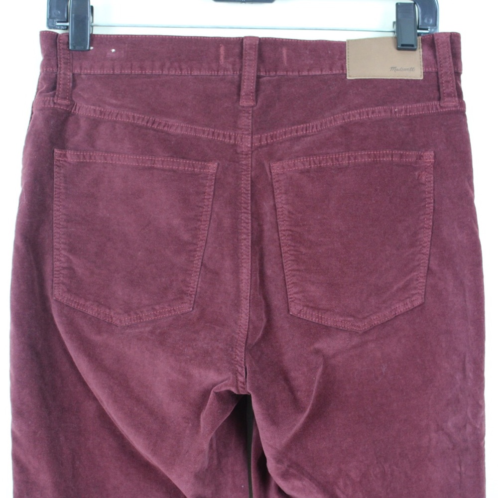 Madewell Cali Demi-Boot Burgundy Corduroy Pants - Picture 5 of 7